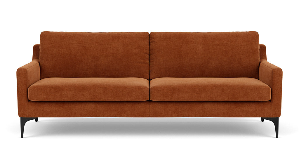 Anna 3 Seater Couch, Moss Rust